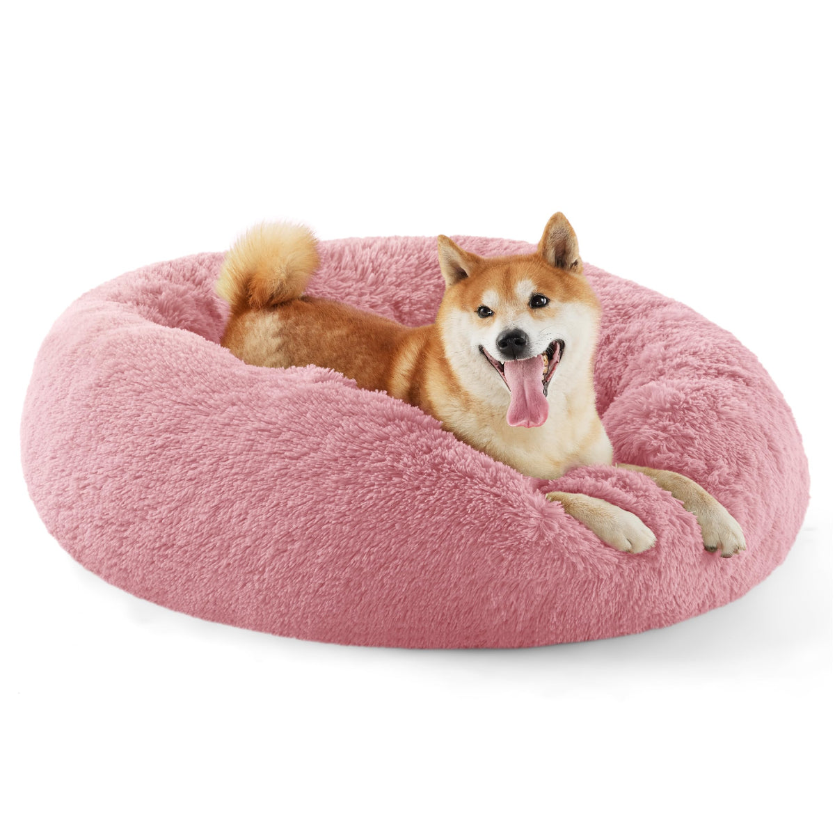 Bedsure calming donut bed round 30in for curl-up naps and secure rest