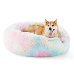 Bedsure Calming Donut Dog Bed 30-inch offers cozy naps for medium dogs.