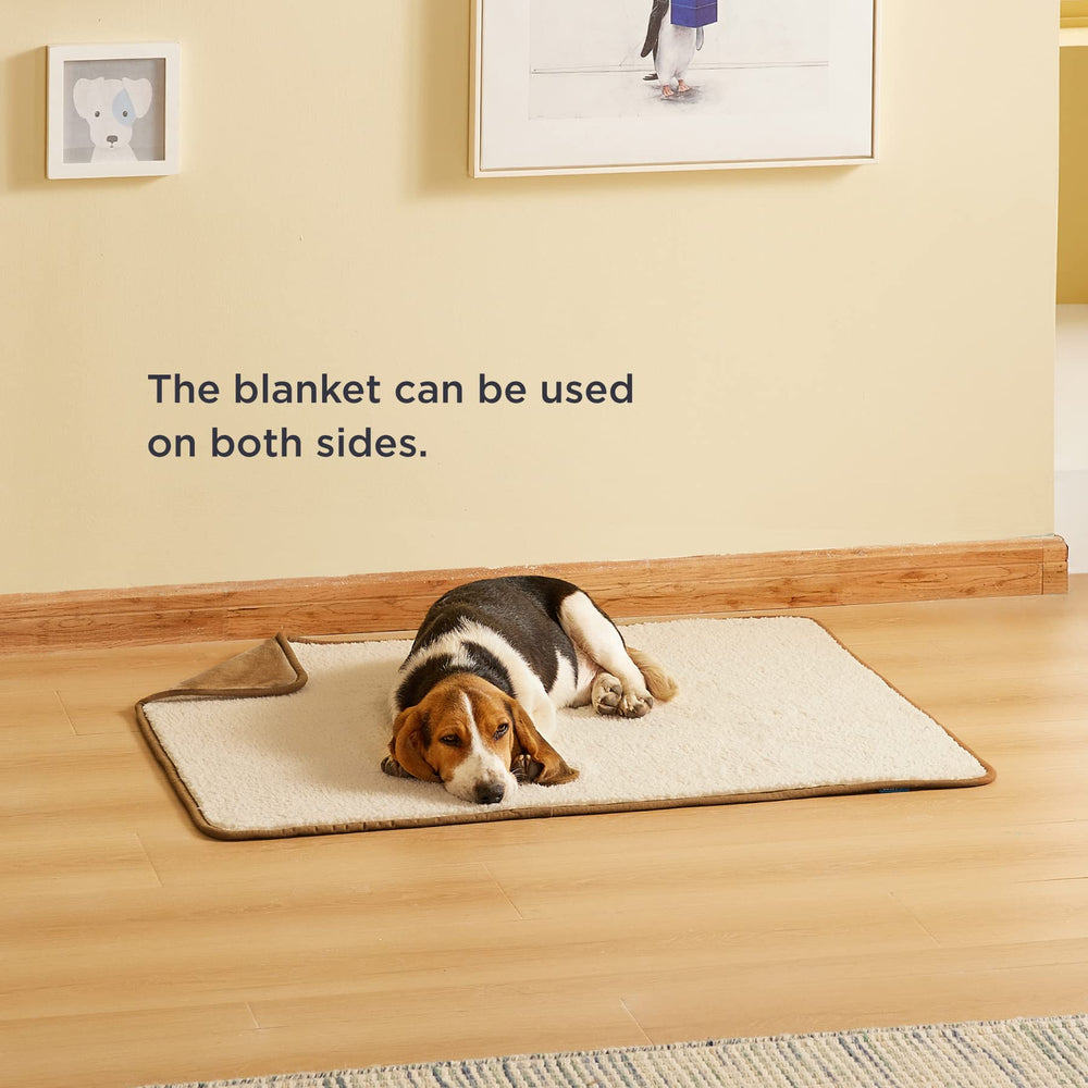 Bedsure camel color blanket complements decor while keeping pets cozy