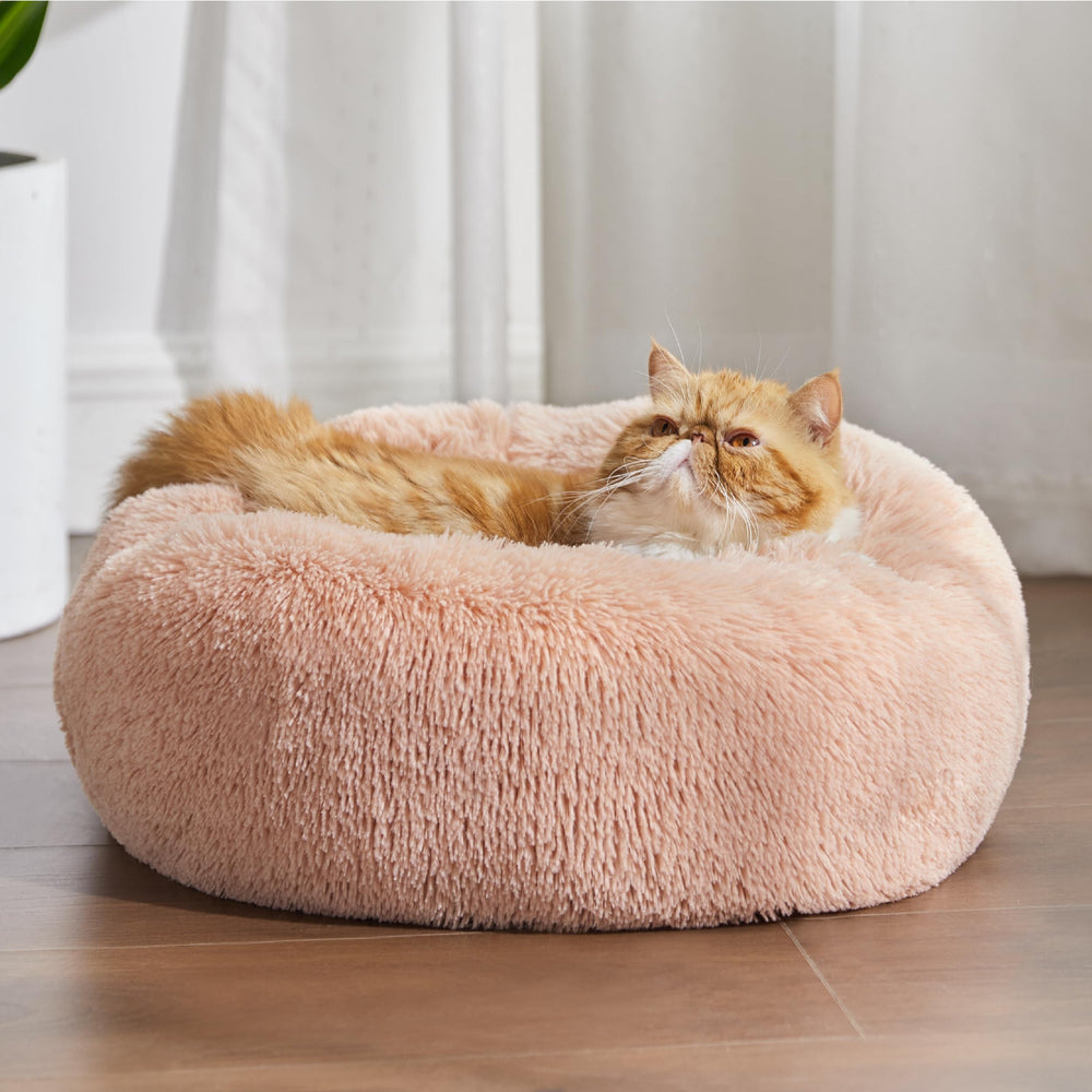 Bedsure cat bed anti-slip base secures placement on floors during naps