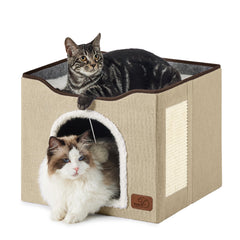 Bedsure large cat cave interior for private cozy sleep.