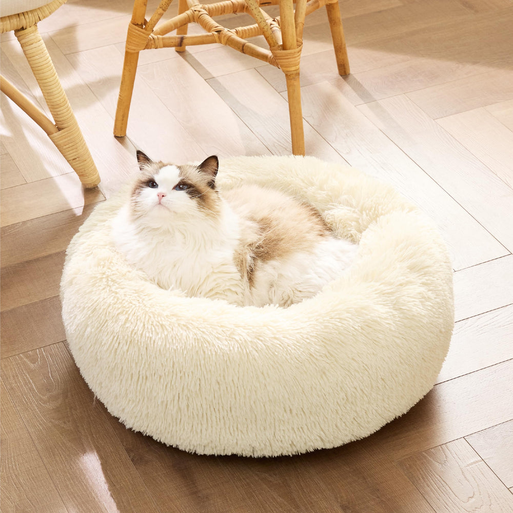 Bedsure small-size bed fits cats up to 15 lbs in compact spaces.