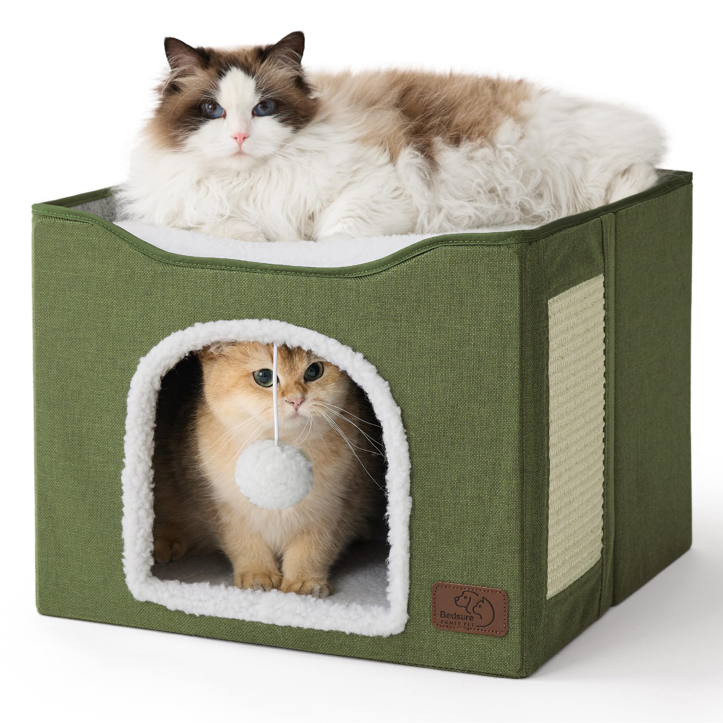 Bedsure cat cave interior offers a cozy indoor hideaway for calm cats.