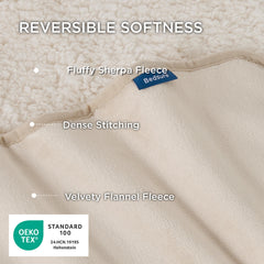 Bedsure cat blanket flannel fleece side cream provides reversible comfort