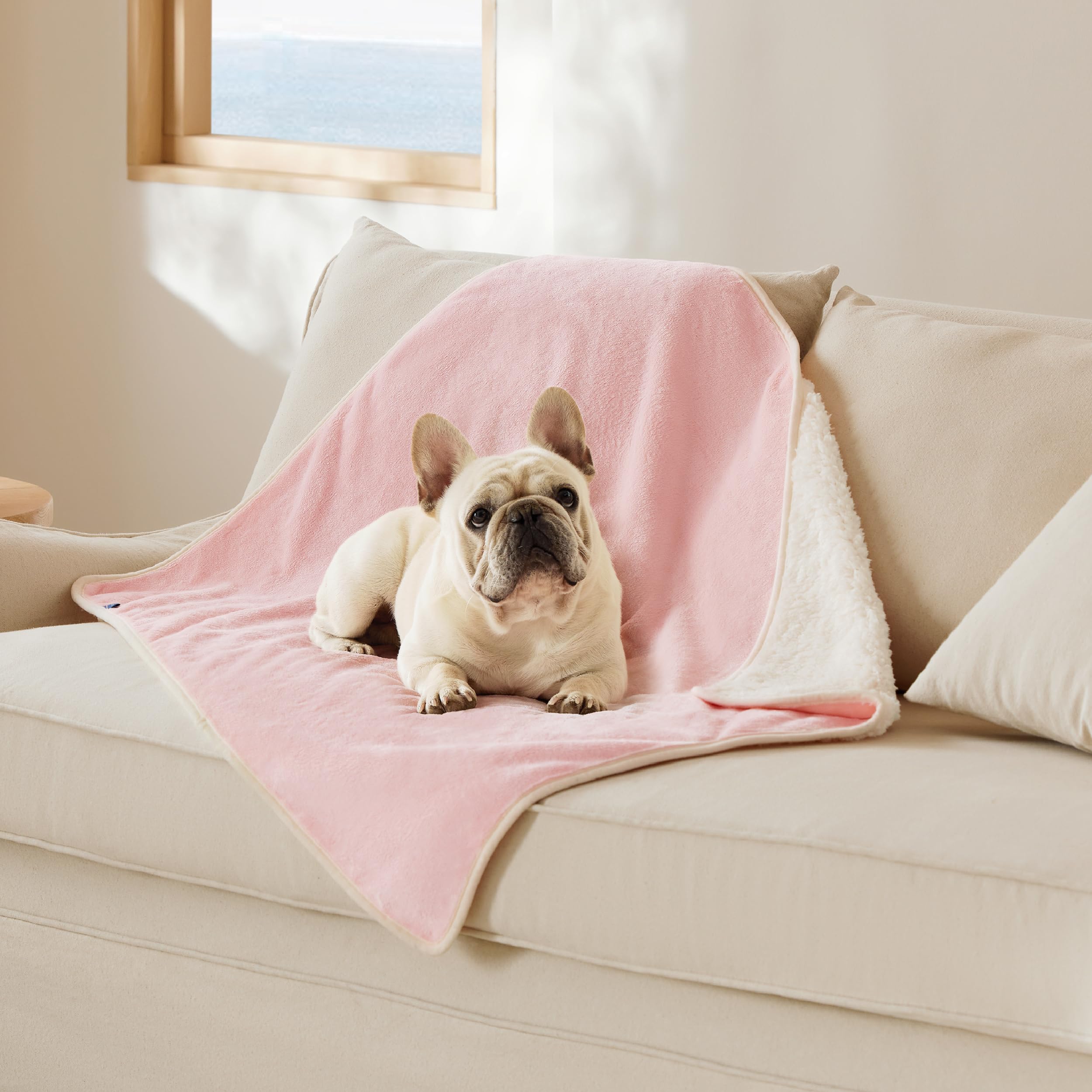 Bedsure Cat Blanket waterproof couch protection protects furniture from spills and fur