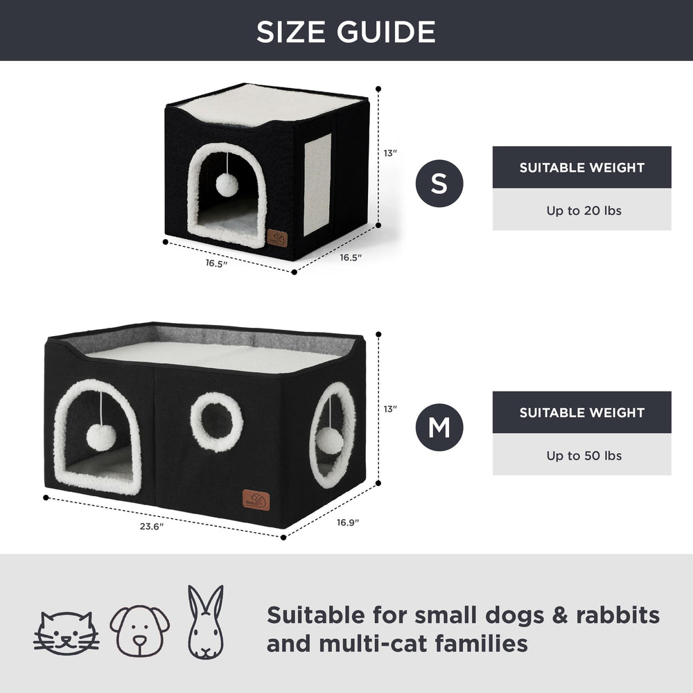 Bedsure cat house plush balls provide interactive fun and batting entertainment.