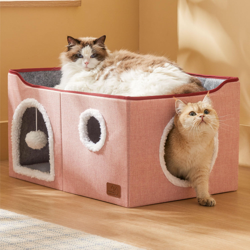 Bedsure cat house removable cushions, easy washing and all-season comfort.
