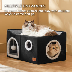 Bedsure cat house top platform image emphasizing nap space and elevated viewing.