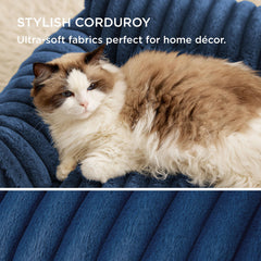 Bedsure ComfyFleece anti-slip bottom keeping the pet sofa stable during use.