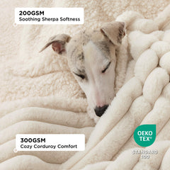 Bedsure ComfyFleece corduroy surface for durable daily lounging