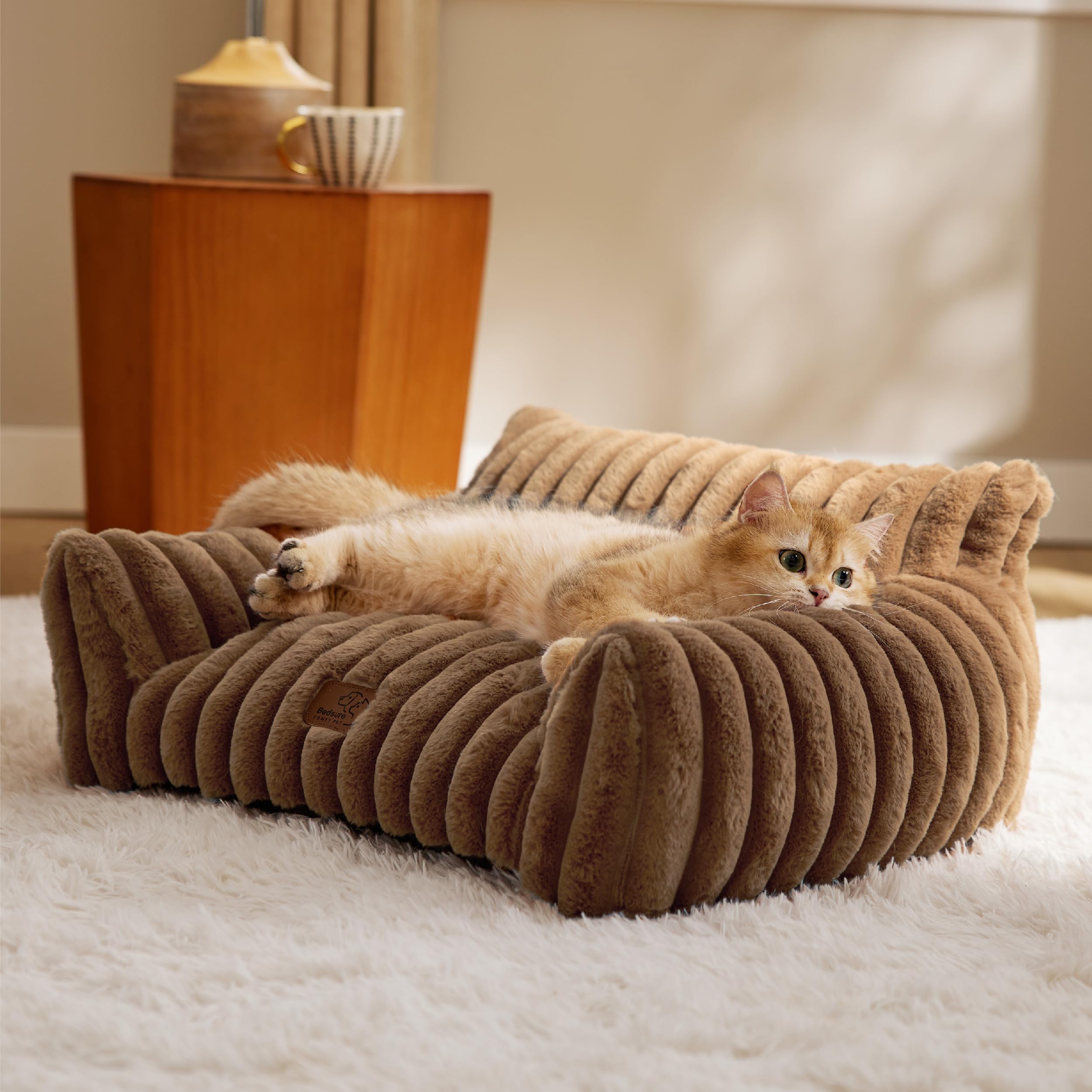Bedsure ComfyFleece nap space supports restful lounging for pets