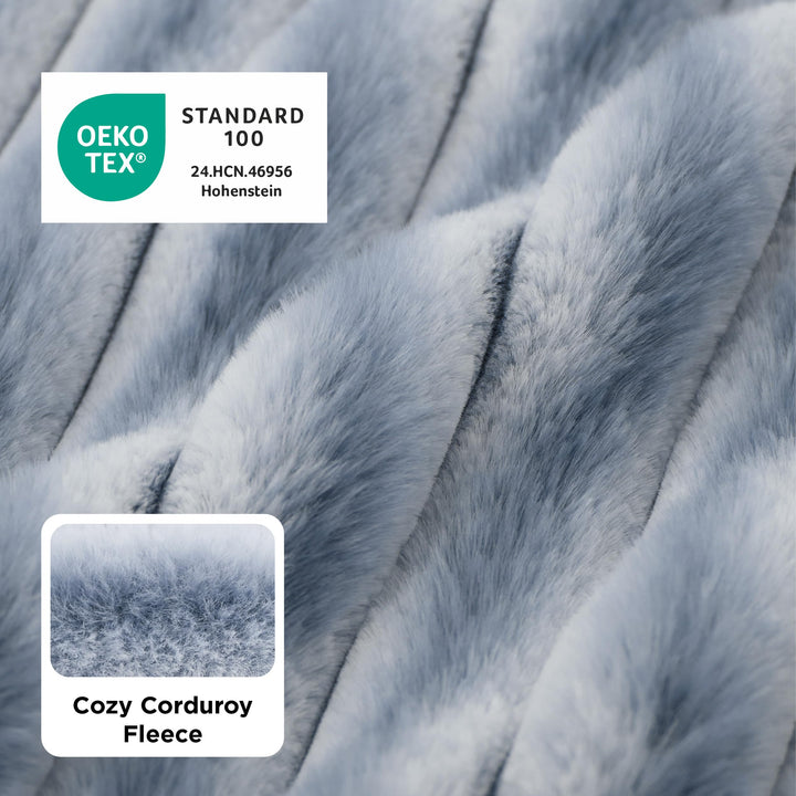 Bedsure ComfyFleece dog bed side profile with plush fur for warmth