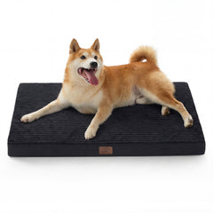 Bedsure ComfyFleece dog bed with egg-crate foam close-up highlighting contouring support