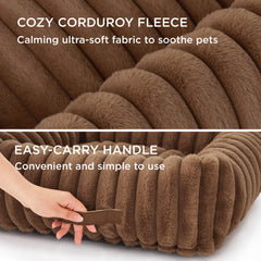 Bedsure ComfyFleece bed's imitation fur keeps pets warm year-round.