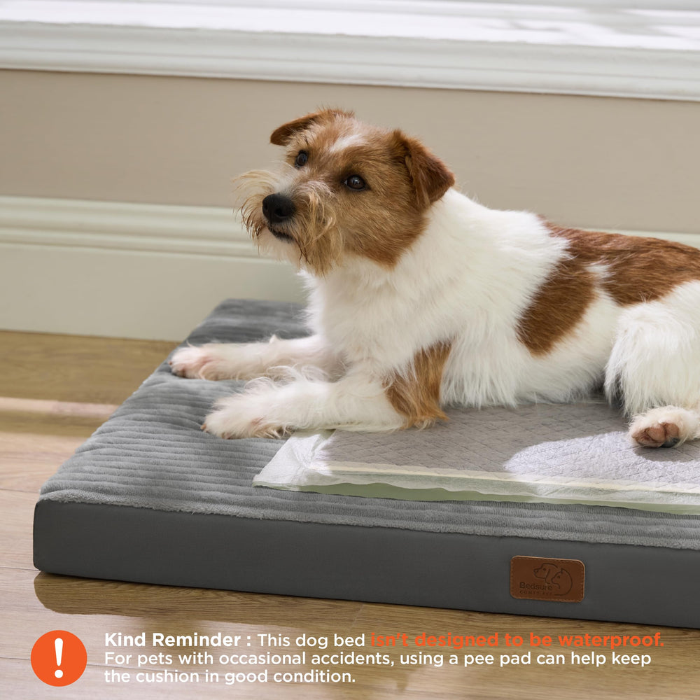 Bedsure ComfyFleece dog bed removable cover enables easy washing.