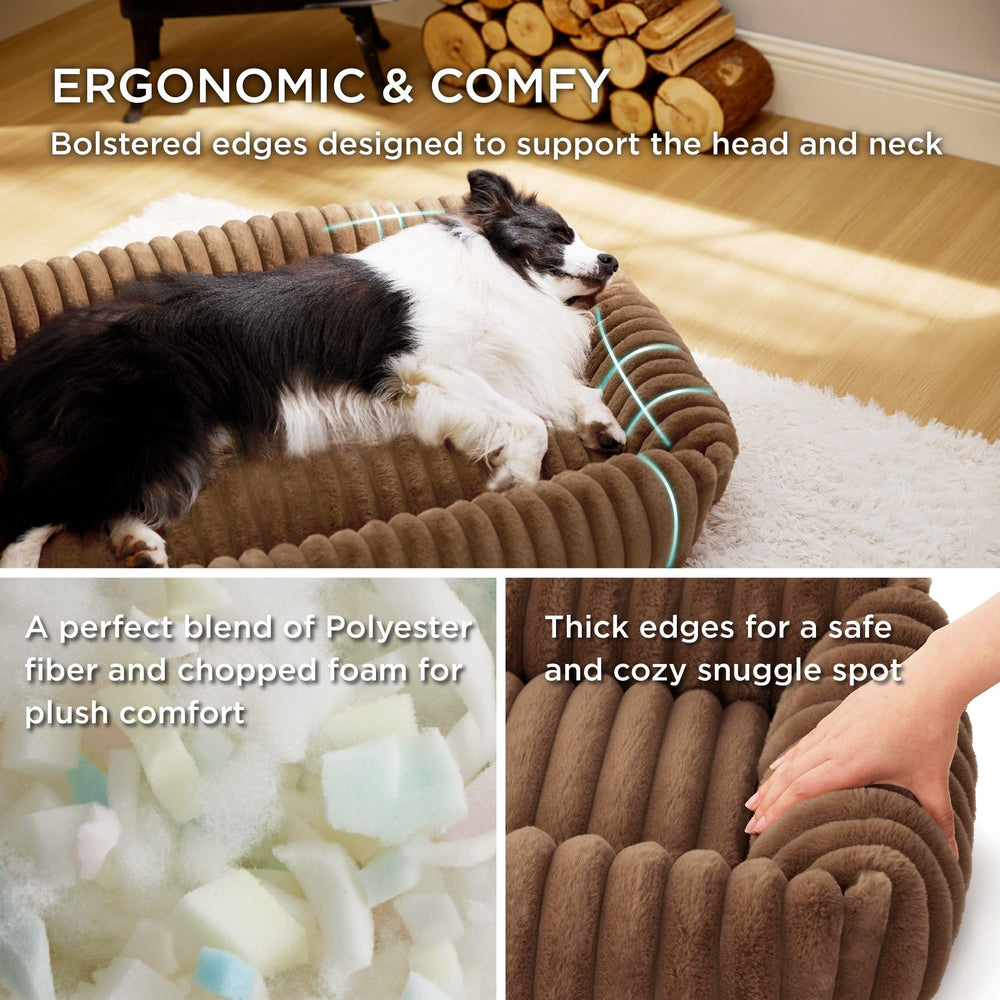 Bedsure ComfyFleece bed showing ultra-cozy fur for warmth.