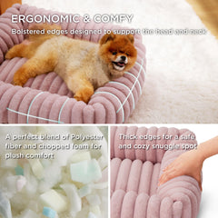 Bedsure ComfyFleece dog bed with ultra-cozy faux fur for warmth