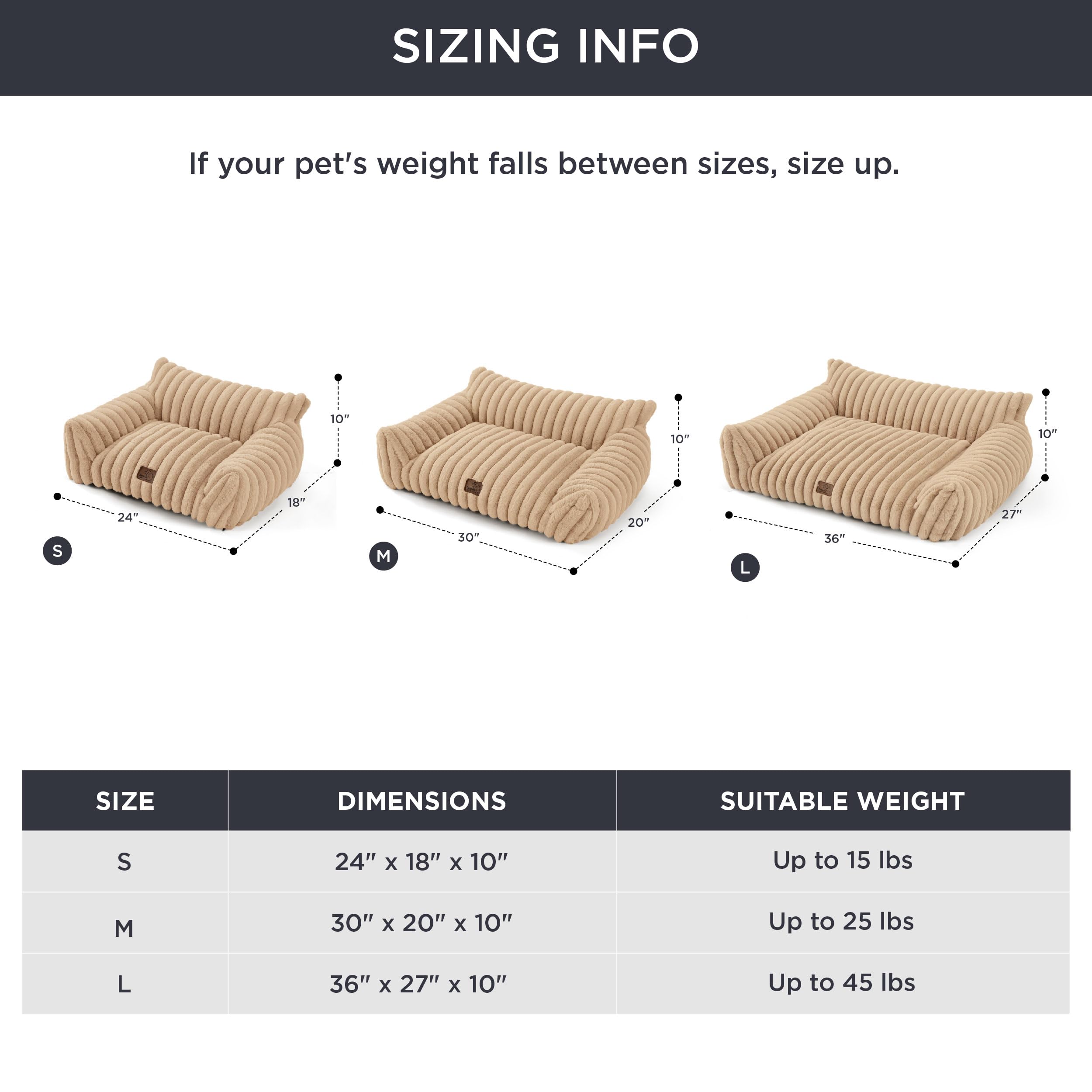 Bedsure ComfyFleece dog couch back view emphasizing three‑sided support.