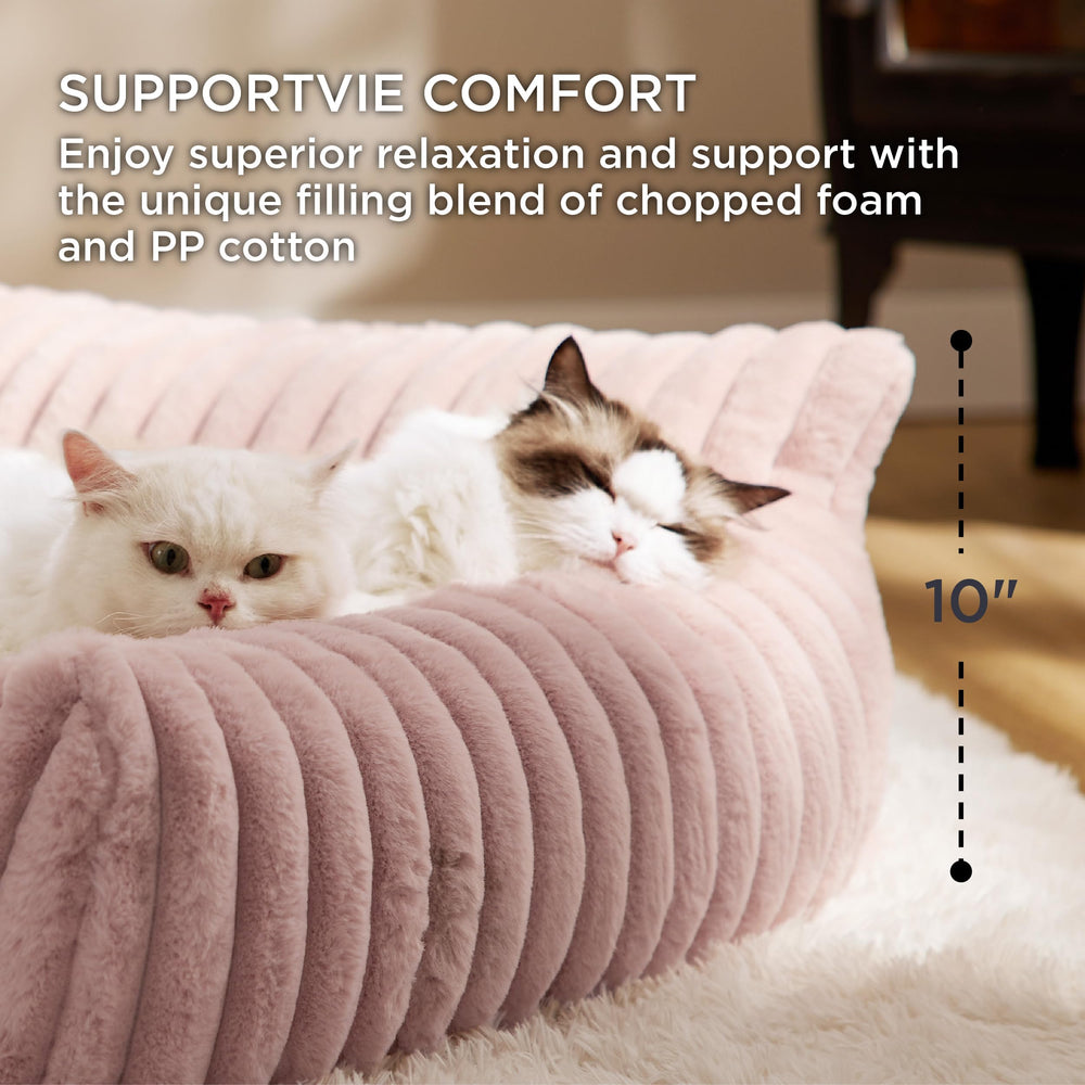 Bedsure ComfyFleece dog couch removable cover, easy cleaning and maintenance.