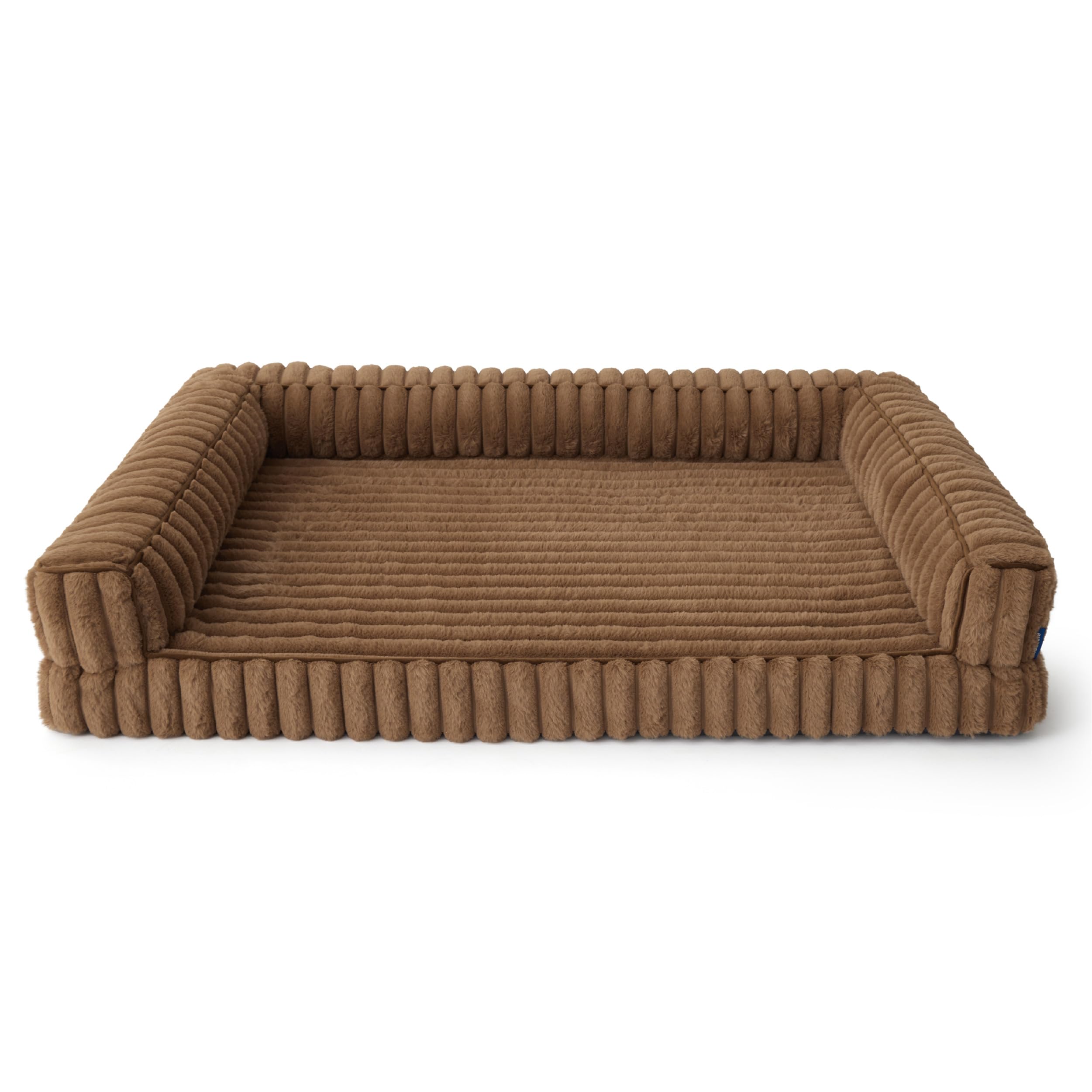 Bedsure ComfyFleece orthopedic dog bed closeup with memory foam support.