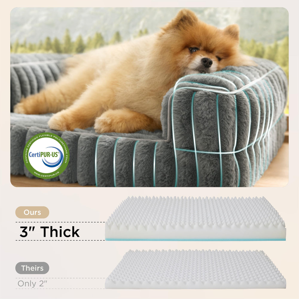 Bedsure ComfyFleece egg-crate foam detail for even weight distribution.