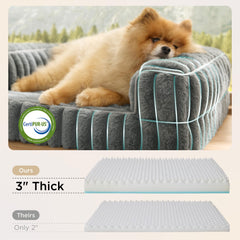 Bedsure ComfyFleece egg-crate foam detail for even weight distribution.