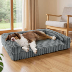 Bedsure ComfyFleece orthopedic dog bed memory foam detail promotes joint support.