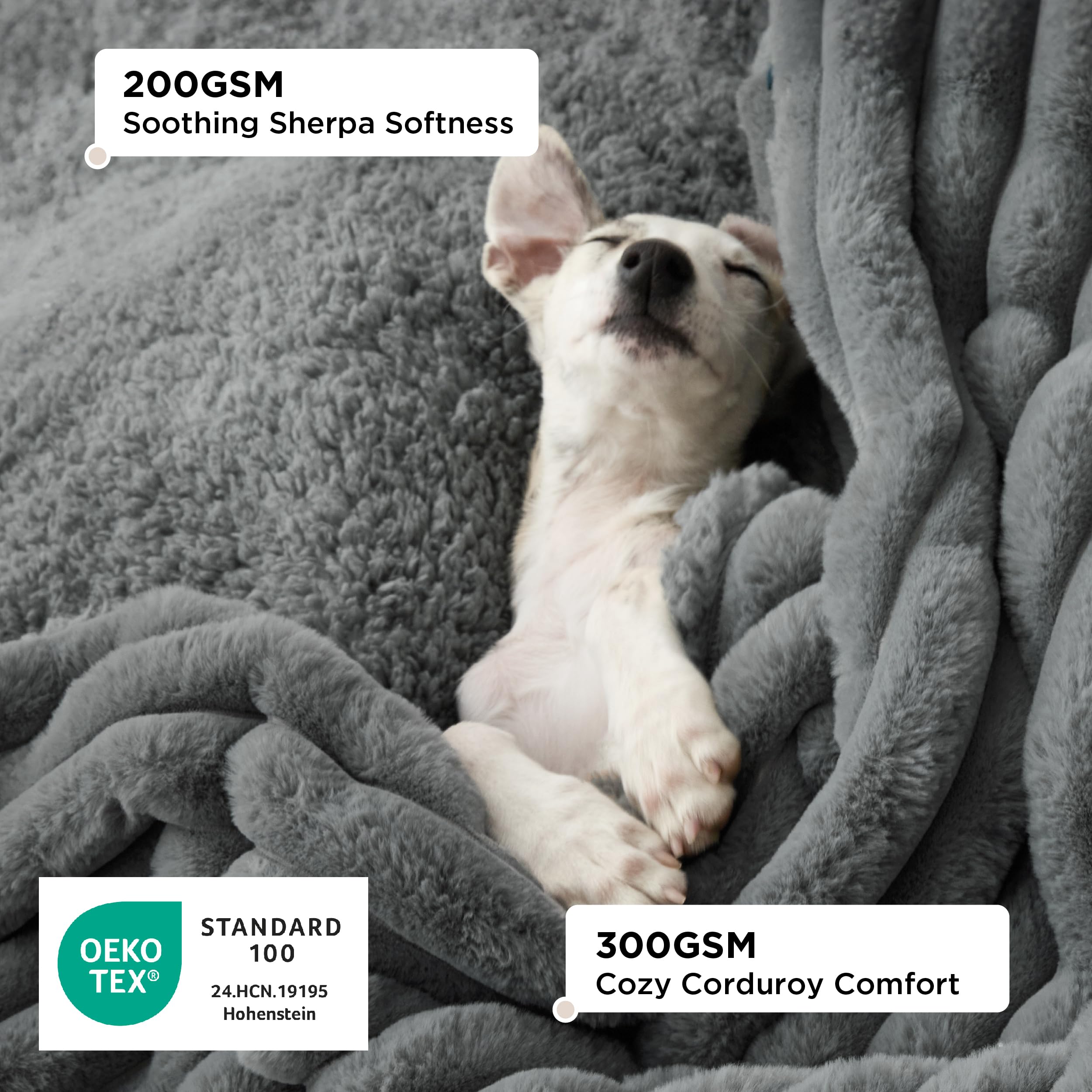 Bedsure ComfyFleece dual-texture reversible blanket with two looks