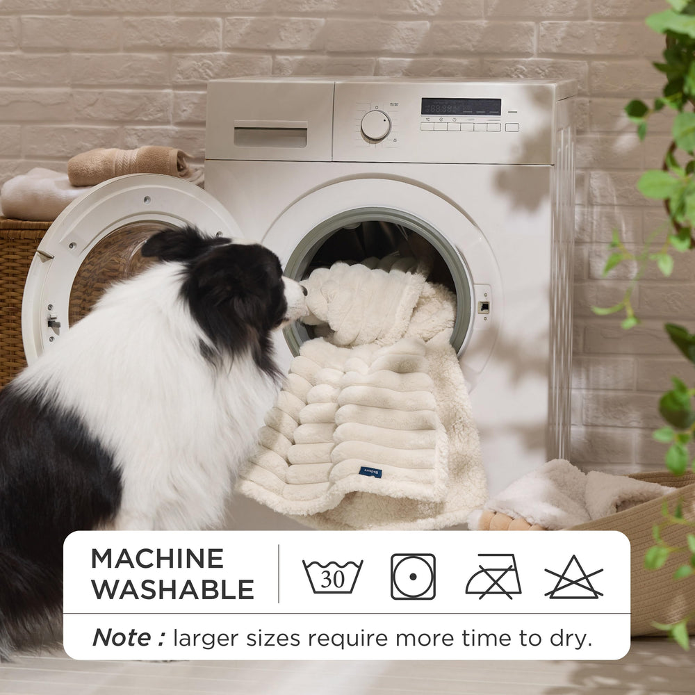 Bedsure ComfyFleece blanket 30x40 inches fits medium dogs.