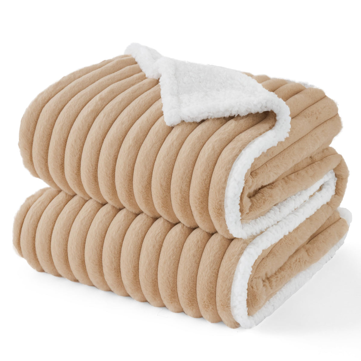 Bedsure ComfyFleece waterproof dog blanket on sofa protects furniture from spills and fur.