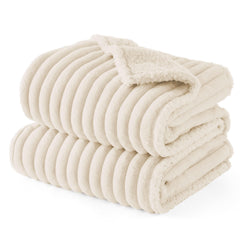 Bedsure ComfyFleece waterproof dog blanket front view protects furniture from spills.