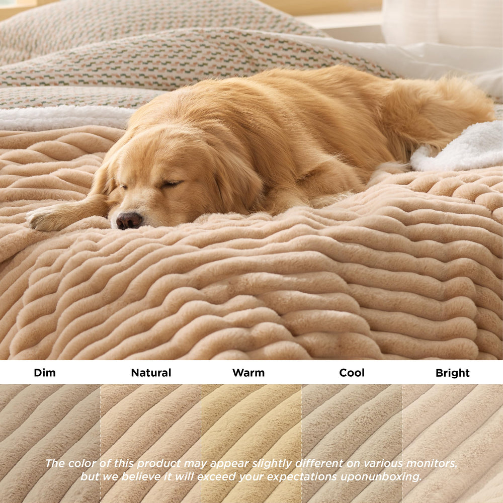Bedsure ComfyFleece blanket on armchair demonstrates furniture protection benefits