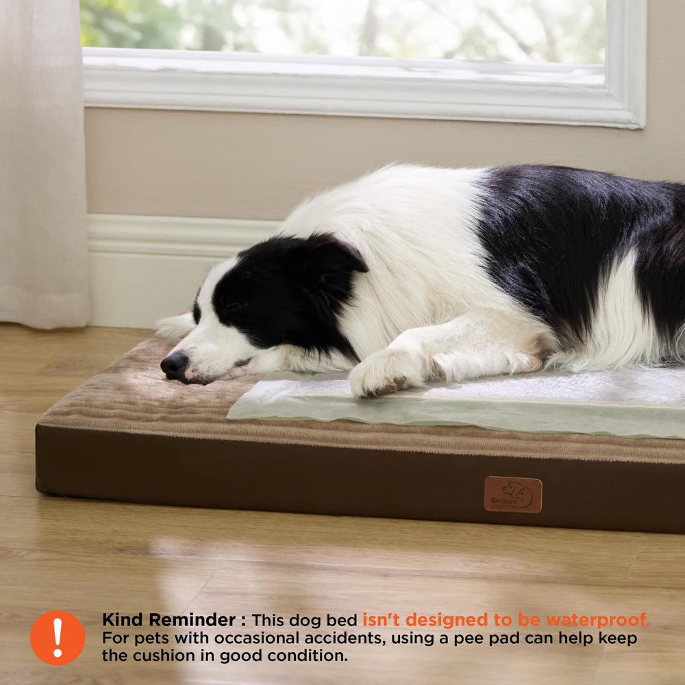 Bedsure ComfyFleece XL dog bed foam detail highlighting orthopedic support.