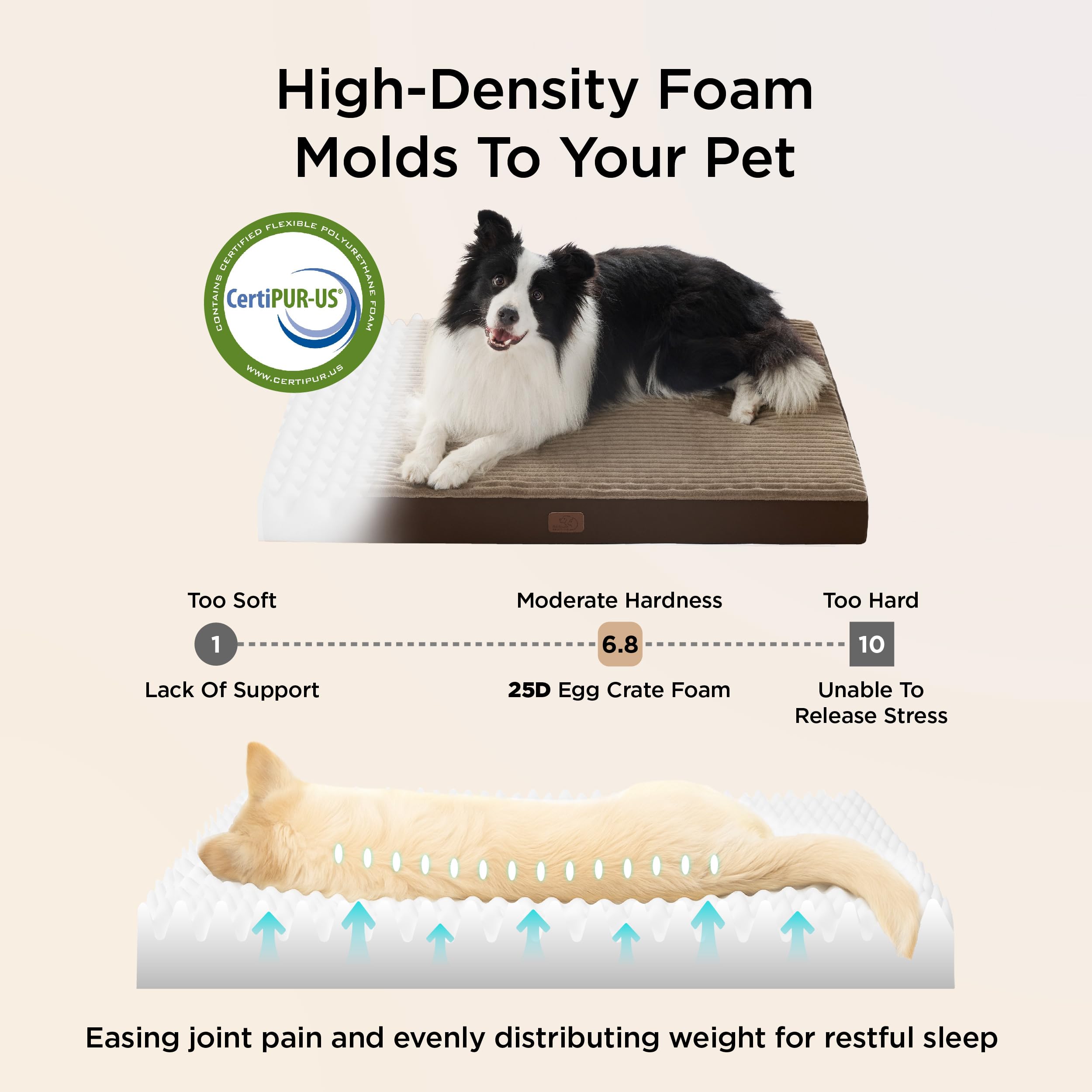 Bedsure ComfyFleece XL dog bed removable cover shown for easy washing.