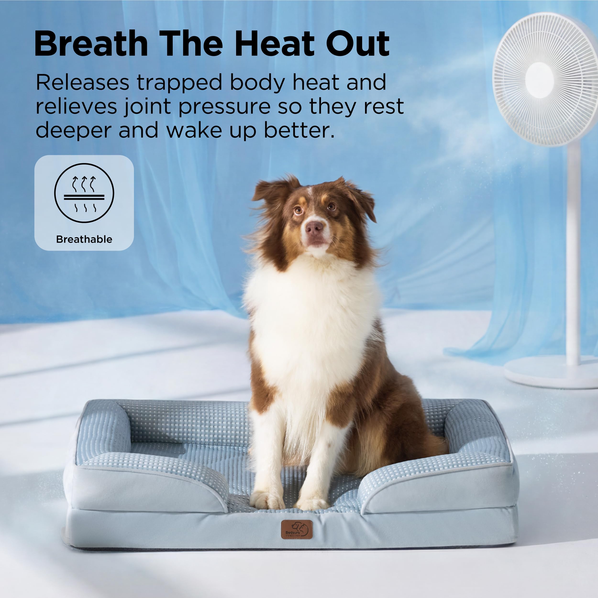 Bedsure cooling fabric cover creates a cool surface on hot days.
