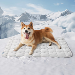 Bedsure cooling mat for large dogs 35x23 in grey delivers instant cool relief.