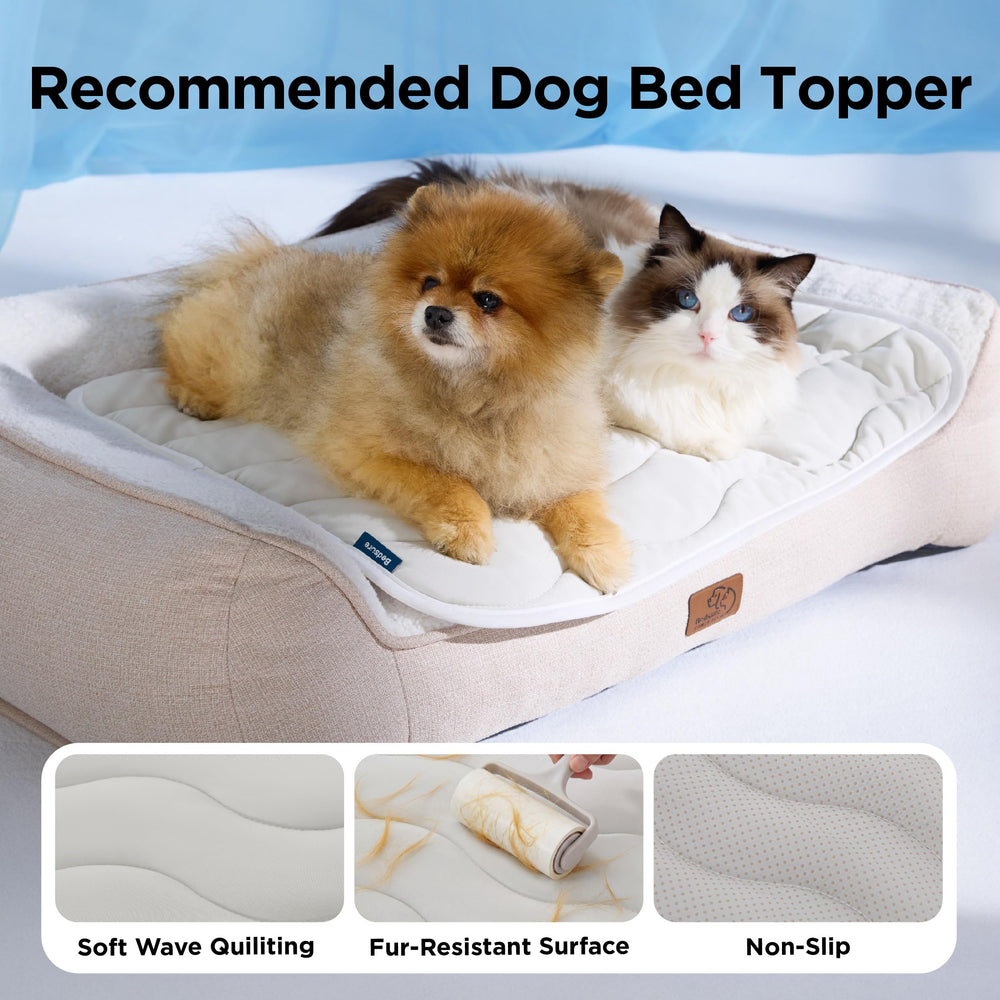 Bedsure cooling mat medium with anti-slip bottom in use.