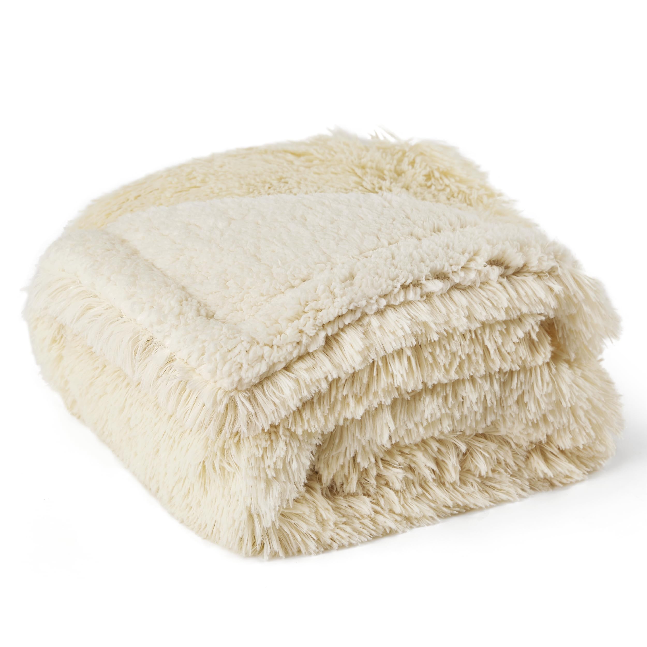 Bedsure cream color blanket fits modern decor and keeps pets comfortable