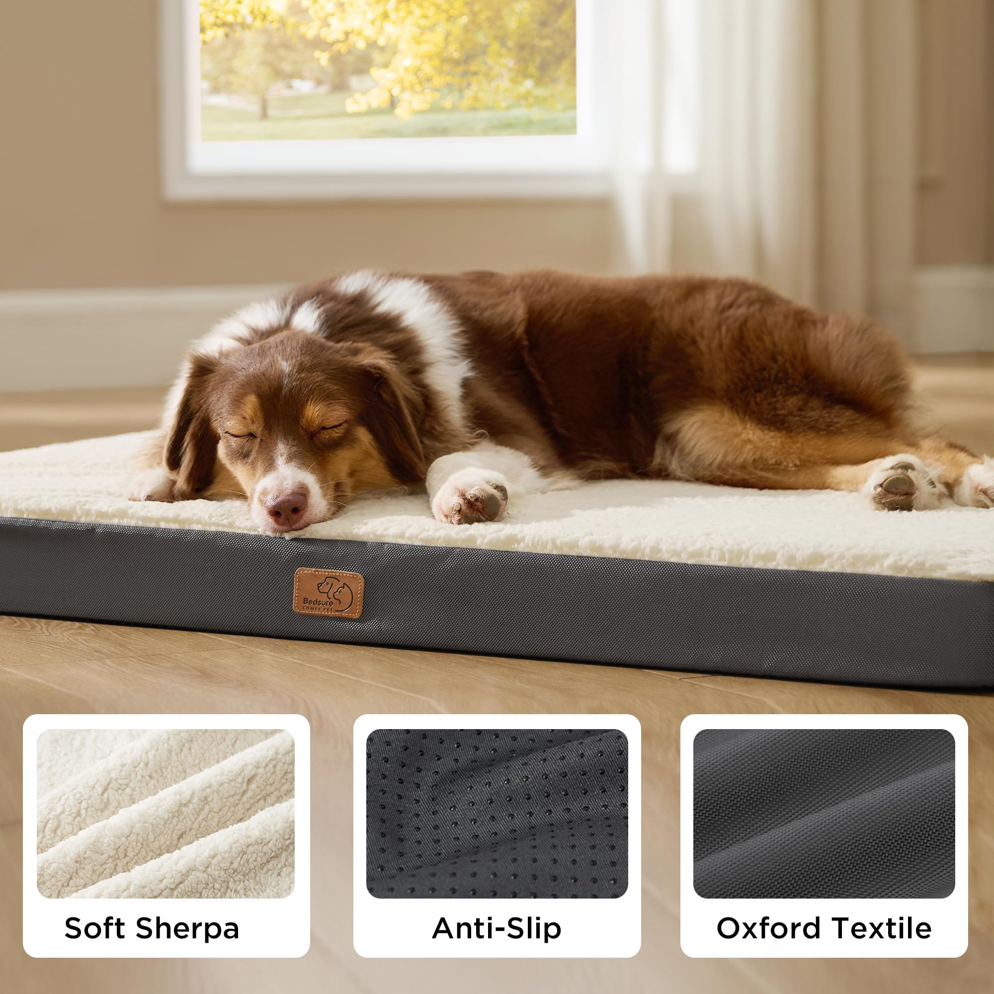 Bedsure dog bed anti-slip bottom stays securely in place