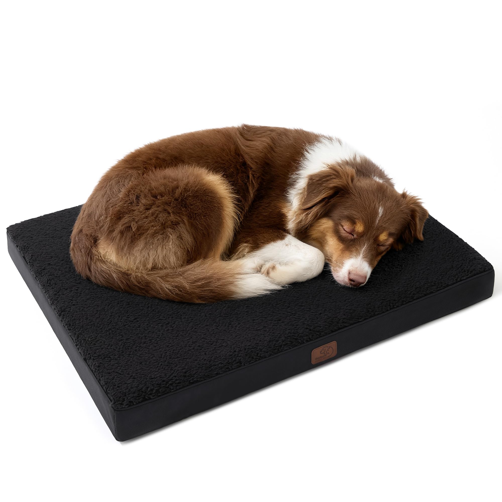 Bedsure dog bed large flat lounge offers roomy space for relaxed naps.