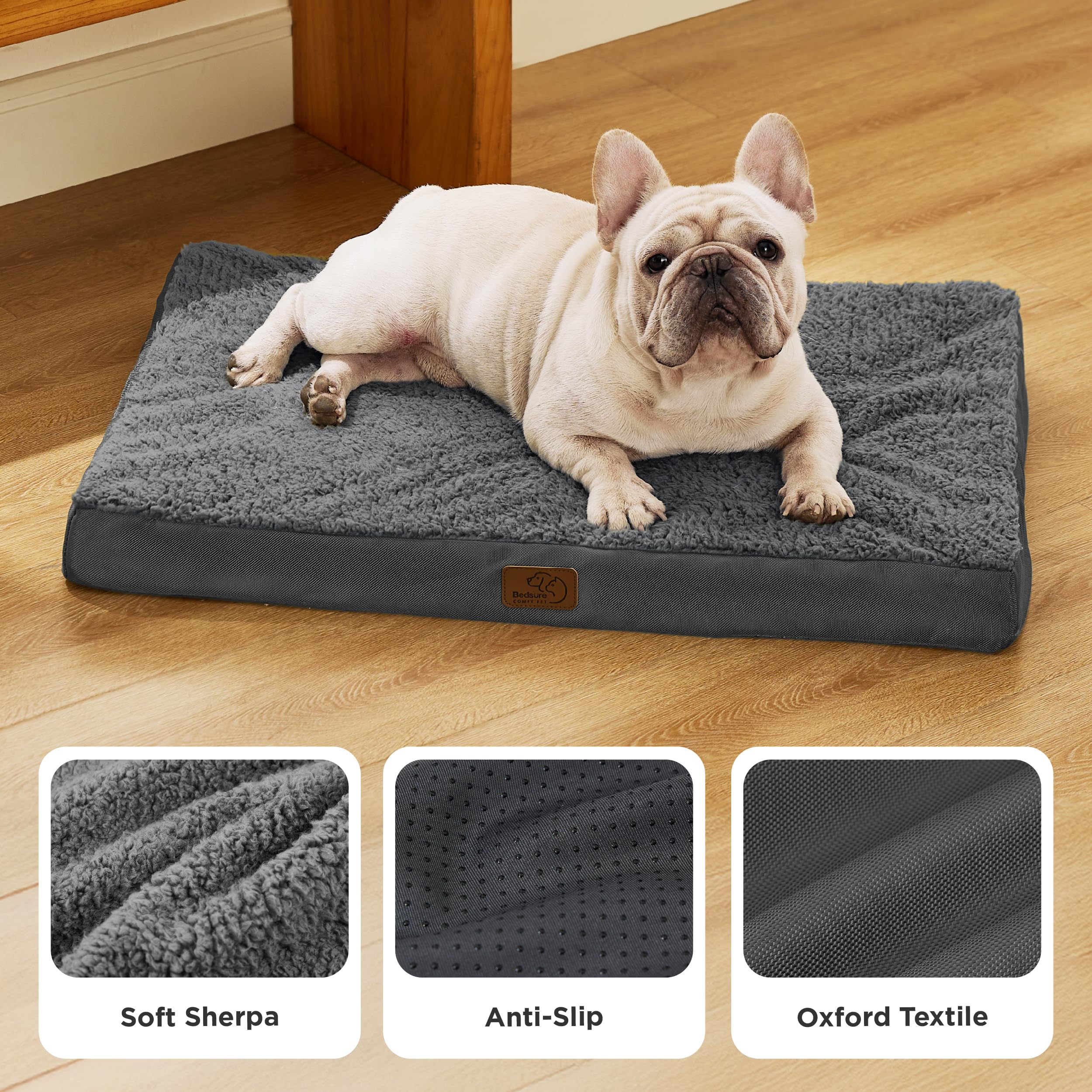 Bedsure dog bed medium CertiPUR-US foam for safer, durable support