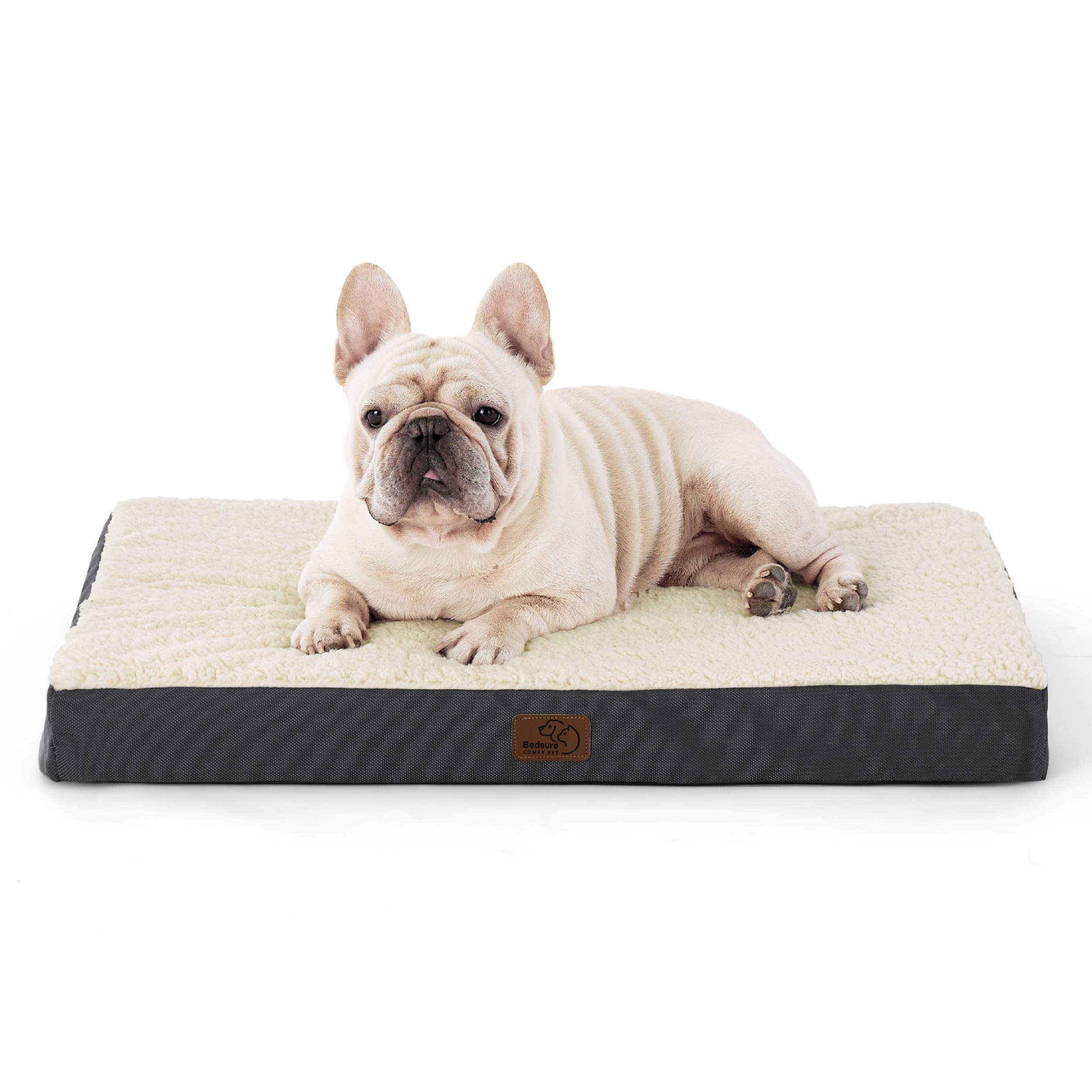 Bedsure medium dog bed with cozy foam closeup showing support