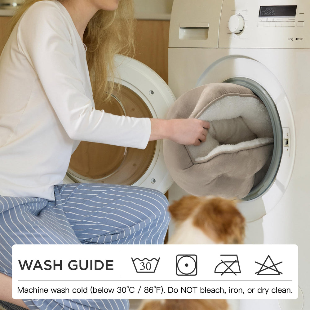 Bedsure dog bed features a non-slip bottom for secure placement.