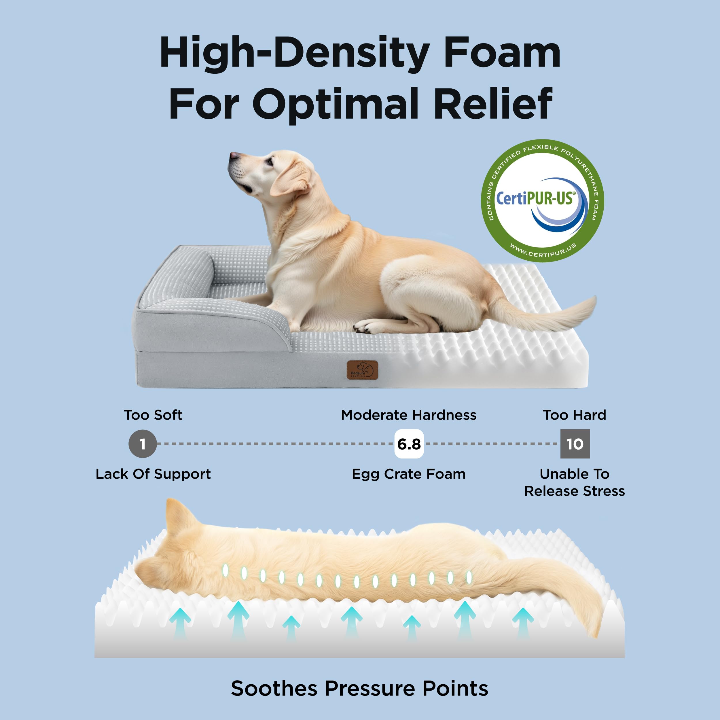 Bedsure four-sided bolster 24in head and neck support for cozy lounging.