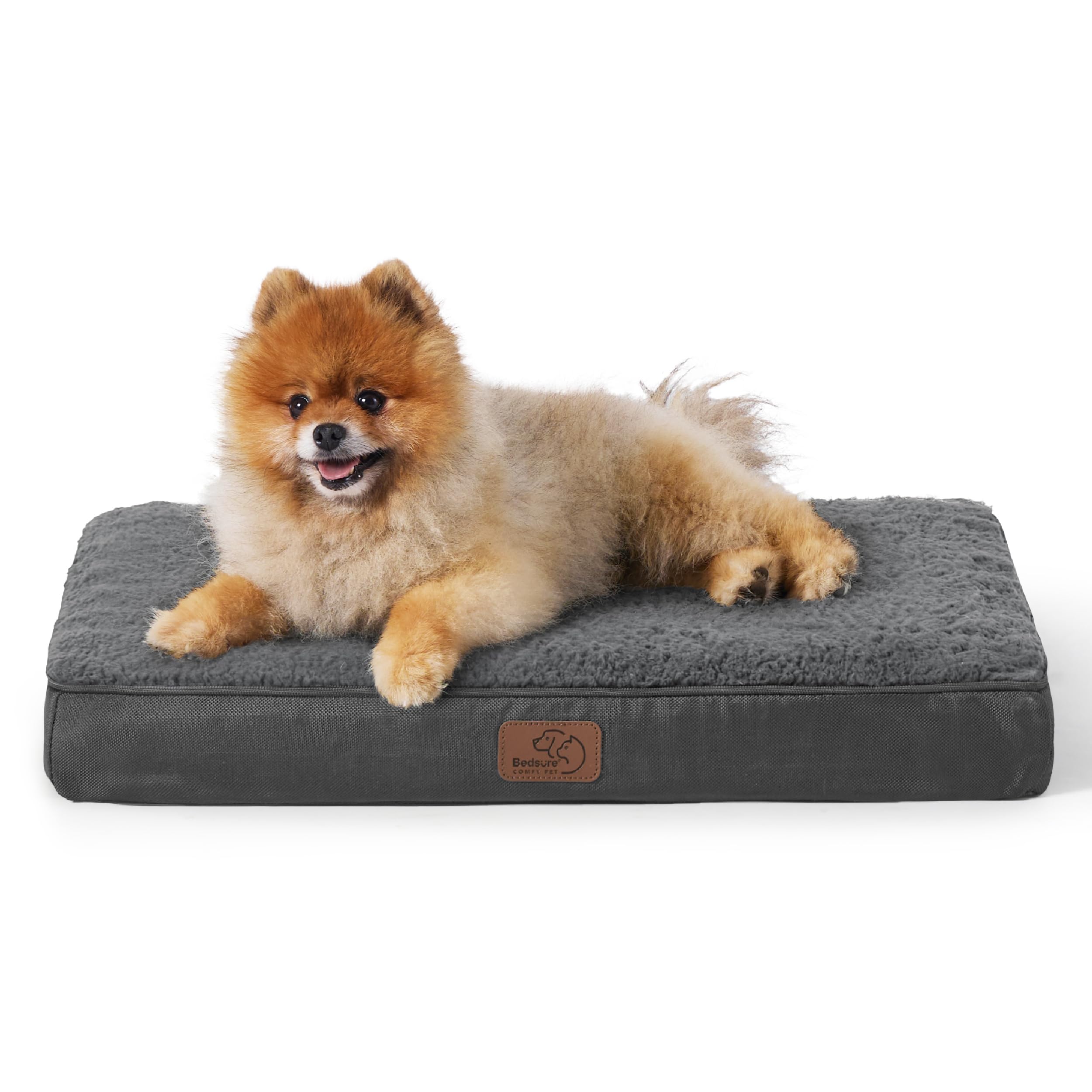 Bedsure dog bed for small dogs with soft sherpa cover for cozy naps.