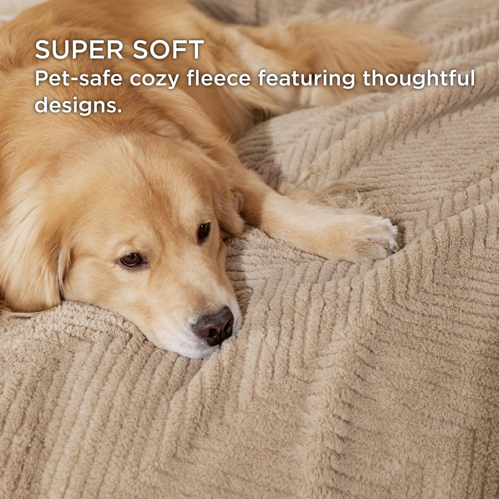 Close-up of Bedsure blanket fabric showing plush 300GSM texture
