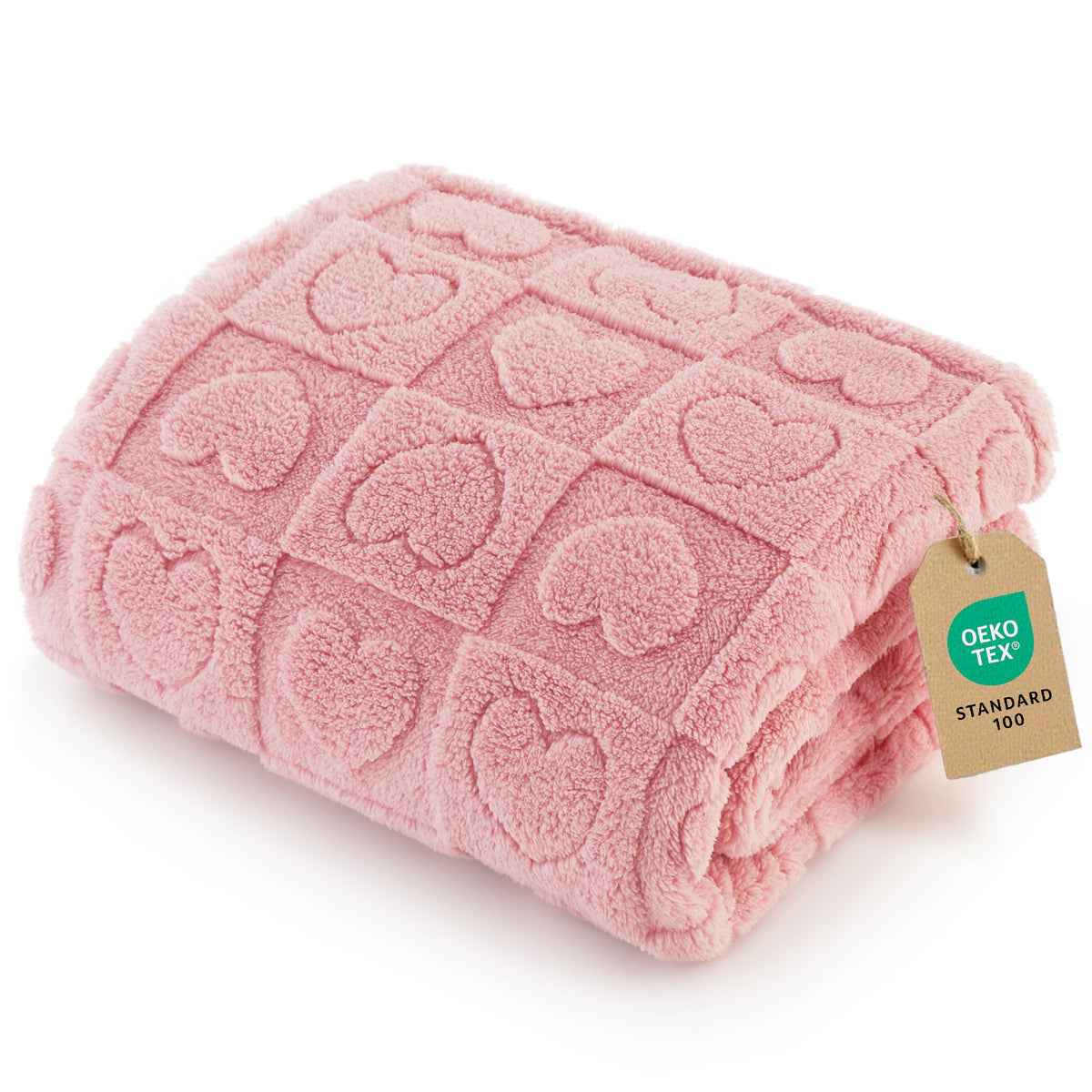Bedsure dog blanket large pink 40x50in for cozy naps with large dogs.