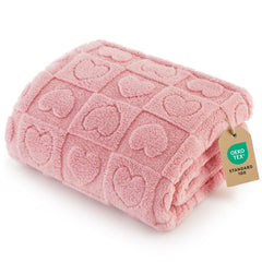 Bedsure dog blanket large pink 40x50in for cozy naps with large dogs.