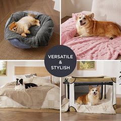 Bedsure blanket shown as travel-friendly, compact for on-the-go use