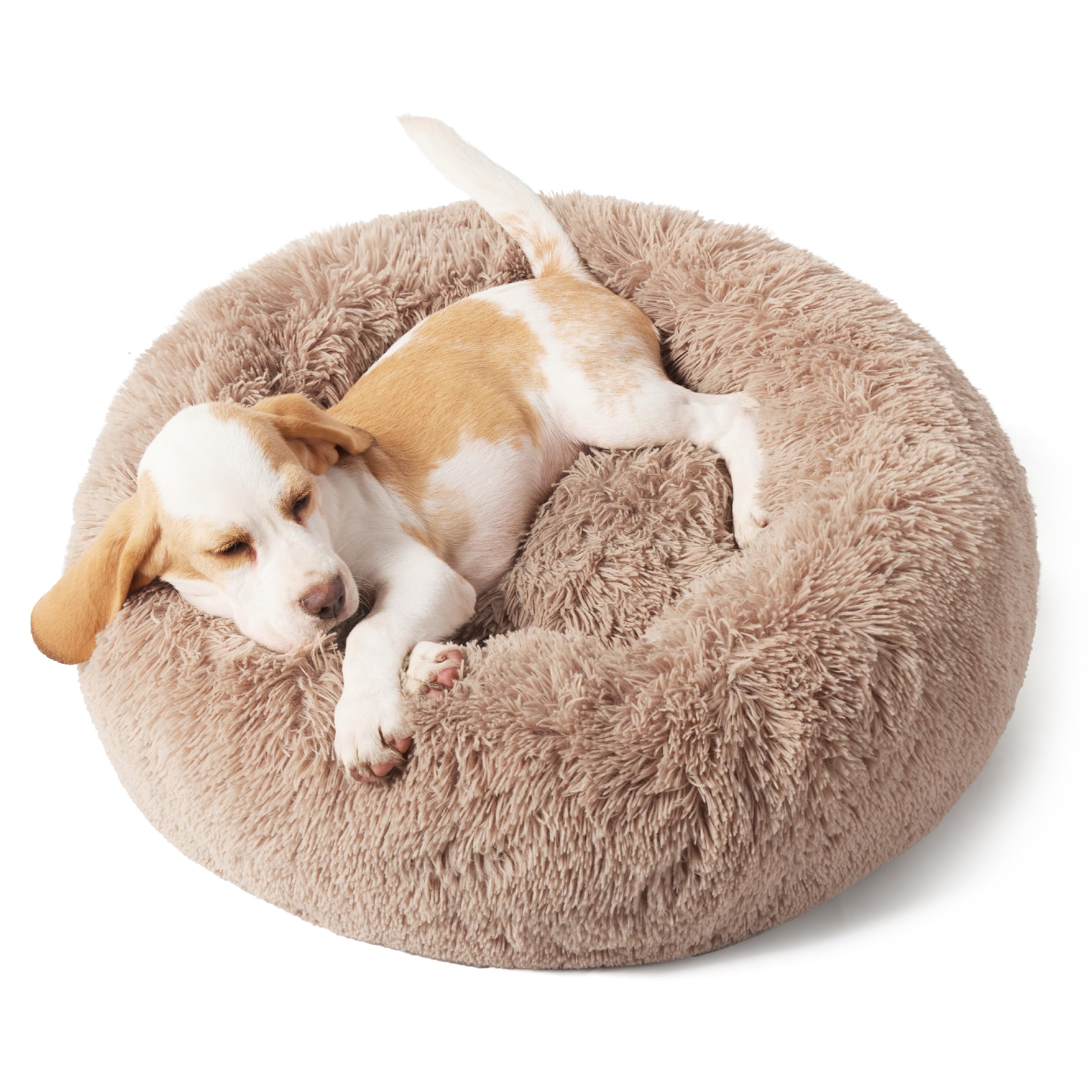 Bedsure 23-inch diameter bed fits small dogs up to 25 lbs.